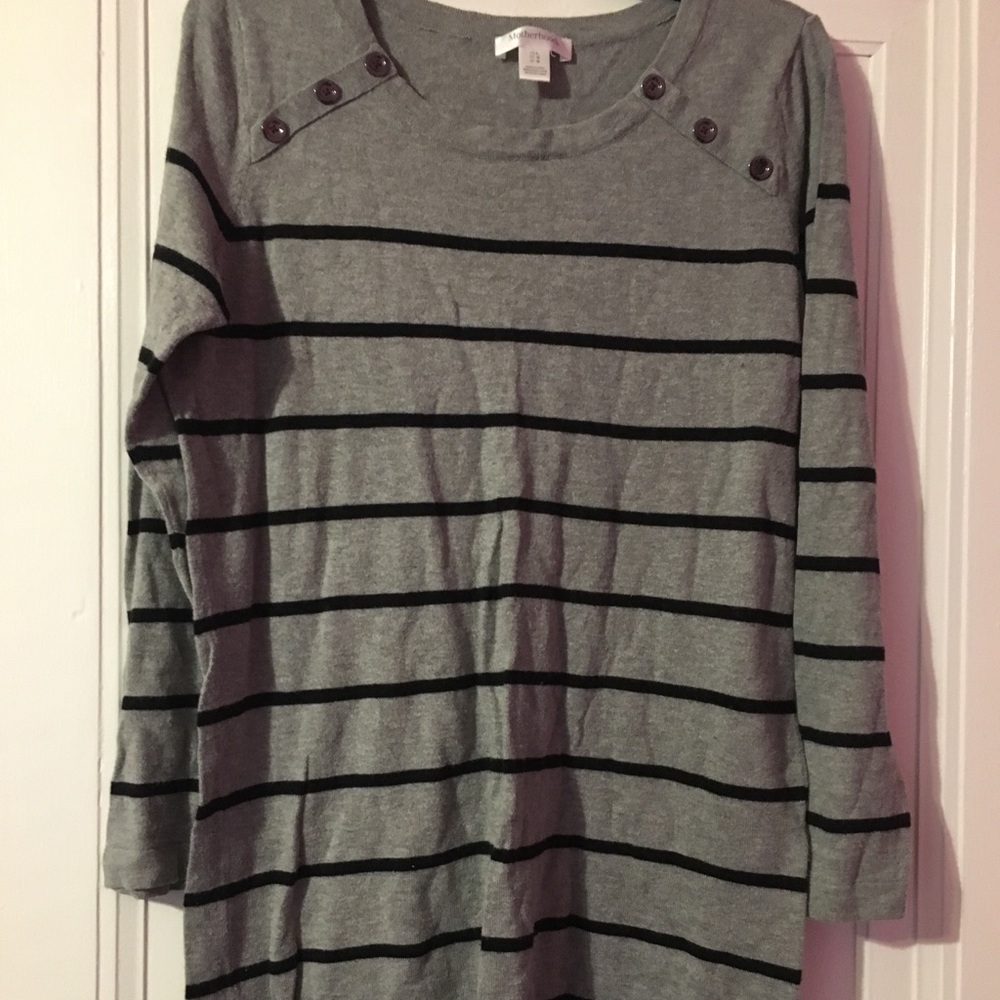 Striped maternity shirt